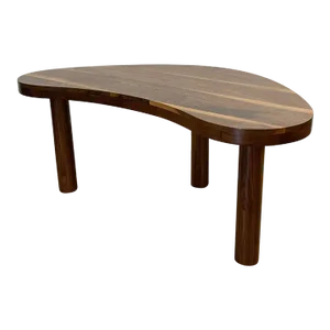 Curvas Desk Three Leg Solid Walnut Upgrade Edition