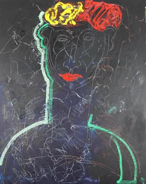 Sax Berlin "Guardian Angel, Sista". Contemporary Painting. New York City 2019
