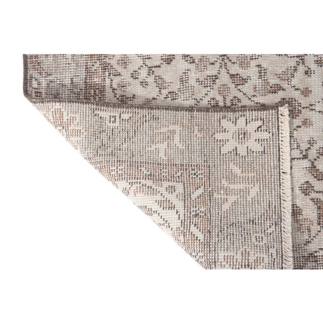 Turkish 1960s Vintage Floral Turkish Area Rug - 3′5″ × 6′7″ For Sale - Image 3 of 6