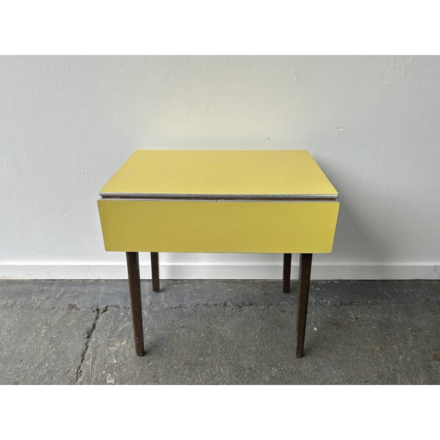 1960s Mid-Century Formica Drop-Leaf Dining Table For Sale - Image 5 of 11
