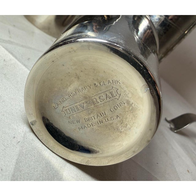 Metal 5 Vintage Landers Frary & Clark Universal Silver Plated Travel Nesting Camp Cups For Sale - Image 7 of 12