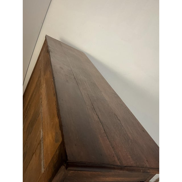 Antique French Provincial Solid Oak Buffet With Three Drawers, Circa 1900 For Sale - Image 9 of 12