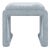 Matthew Izzo Home Edith Ming Style Light Blue Chenille Stool For Sale