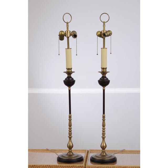 Age: Approx: 20 Years Old Details: Quality Construction Foil Lined Black Paper Shades Condition: Excellent Original Finish...