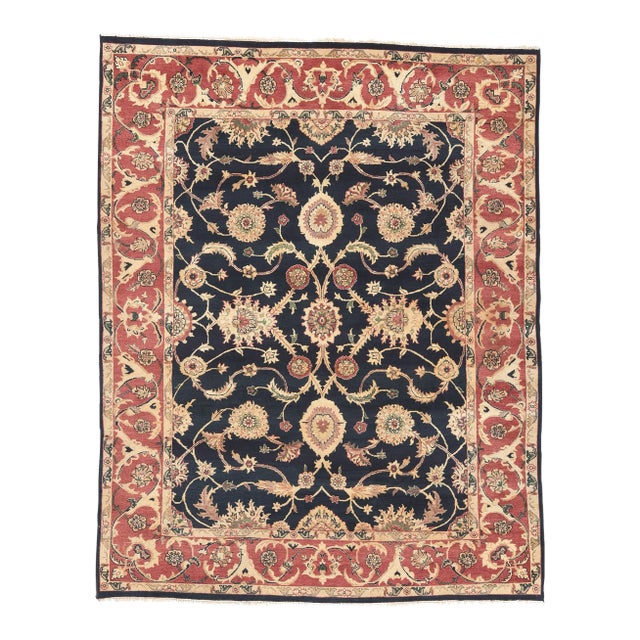 Late 20th Century Vintage Indian Rug - 07'11 X 10'01 For Sale