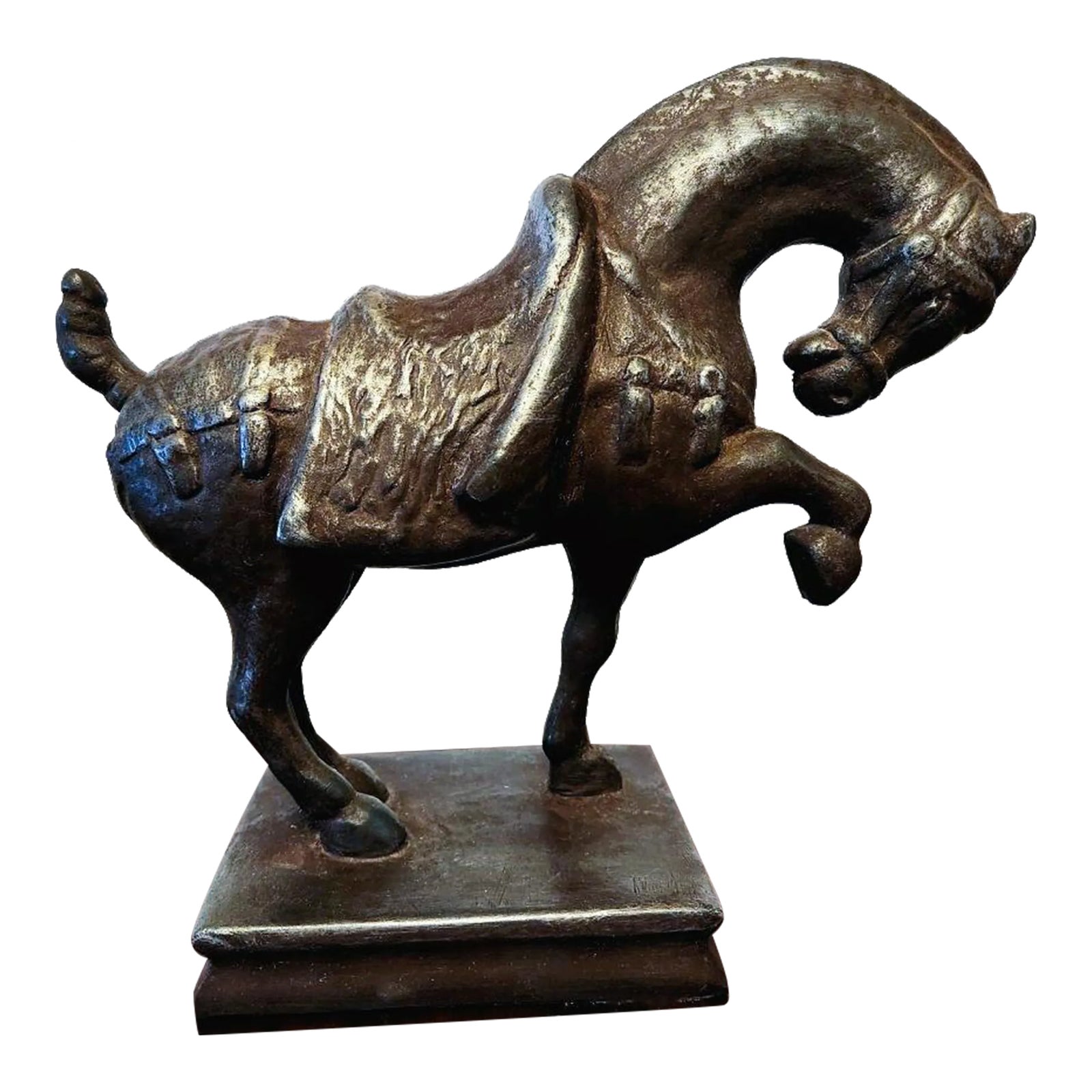 Vintage 1961 Tang War Horse Sculpture by Austin Productions Chairish