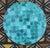 Moroccan 16" Emerald Aqua Moroccan Mosaic Table For Sale - Image 3 of 7