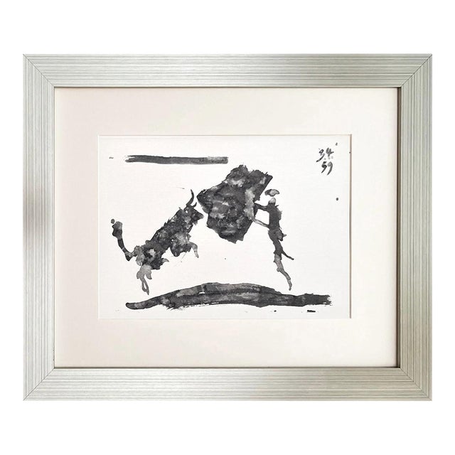 1960s Pablo Picasso Toros Y Toreros 9 Dated 3-4-59 Framed For Sale