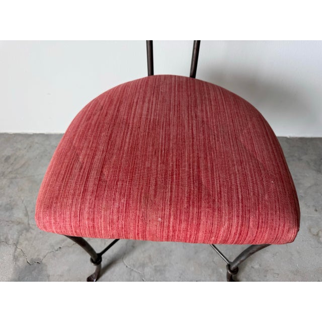 Metal 1980’s Vintage Handmade Brutalist Metal Sculptural Accent Chair For Sale - Image 7 of 8