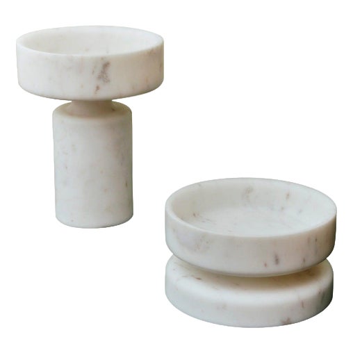 Marbles Vases from Angelo Mangiarotti, 1968, Set of 2 For Sale