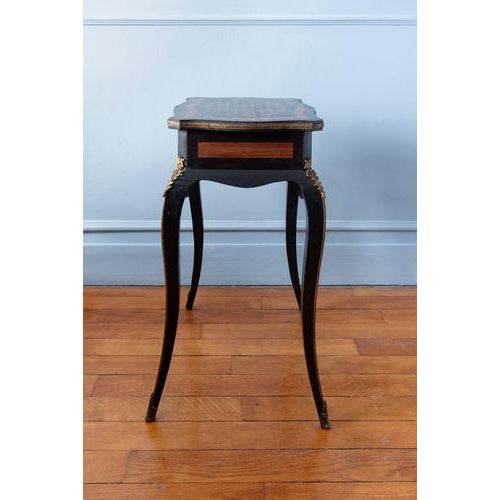 French Dressing Table with Cube Parquetry, 1800s For Sale - Image 3 of 15