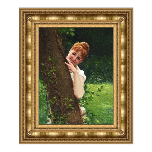 Early 20th Century Hide and Seek, Charles Courtney Curran For Sale