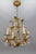 Hollywood Regency Style Gilt Metal and Pink Porcelain Roses Chandelier, Italy, 1970s For Sale - Image 15 of 18