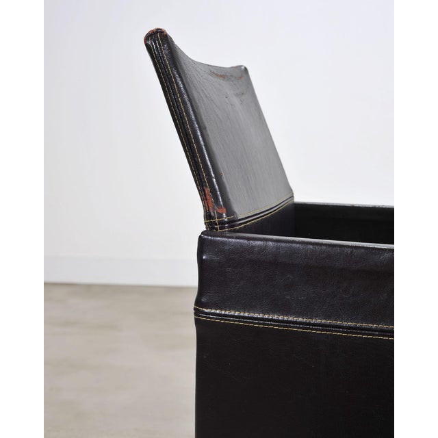 Set of Twelve Karl Friedrich Forster Texas Leather Dining Armchairs For Sale - Image 12 of 18