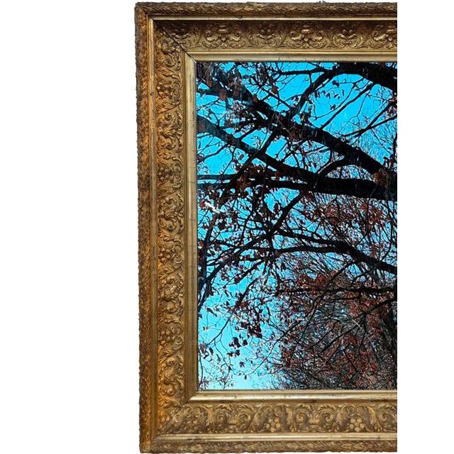 Antique Italian Gilt Wood Mirror with Carved Frame, Late 19th Century For Sale - Image 12 of 15
