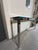 Vintage Mid Century Chrome and Glass Console Sofa Table For Sale In New York - Image 6 of 9