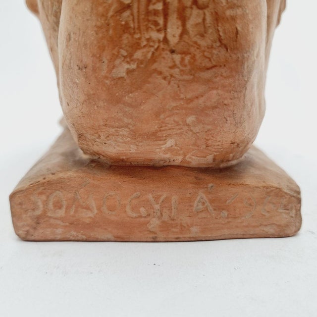 Terracotta Sculpture by Árpád Somogyi, 1964 For Sale - Image 4 of 10