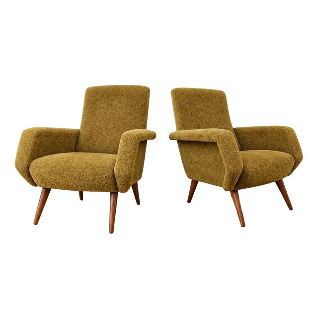 Mid-Century Italian Armchairs, 1950s, Set of 2 For Sale