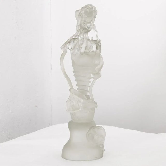 Signed Madonna Figure in Art Glass by Ion Tamaian For Sale - Image 11 of 16