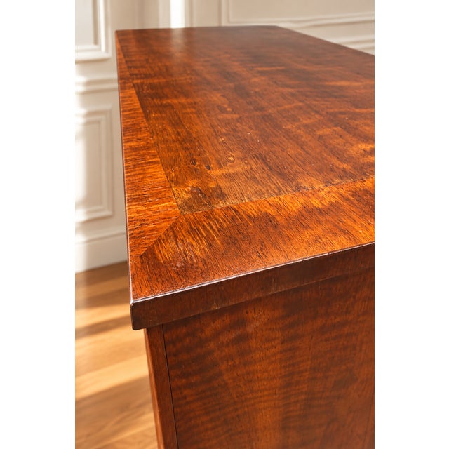 Vintage Kindel Grand Rapids Burl Wood Gentleman’s Chest With Brass Hardware For Sale - Image 12 of 14