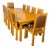Vintage Ash Dining Suit with Leather, 2000, Set of 10 For Sale