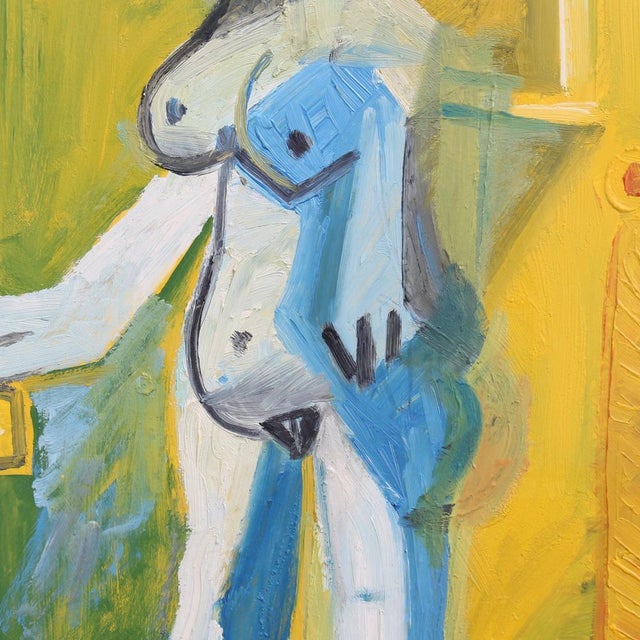 Raymond Debiève, Nude Woman at Home, 1969, Oil on Paper, Framed For Sale - Image 16 of 18