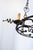 Black Early 20th Century Flat Base Wrought Iron Chandelier For Sale - Image 8 of 9
