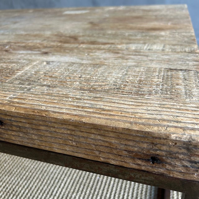Metal Brickmaker Coffee Table 57" For Sale - Image 7 of 10