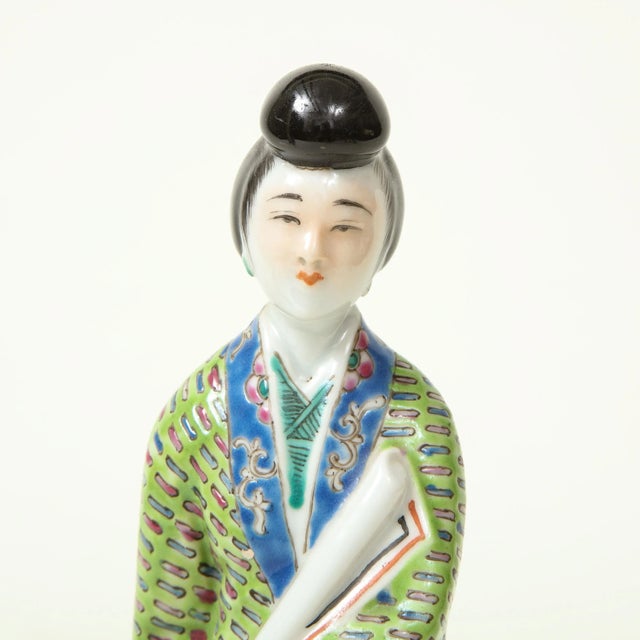 Mid 19th Century Chinese Porcelain Figure of a Court Lady For Sale - Image 5 of 9