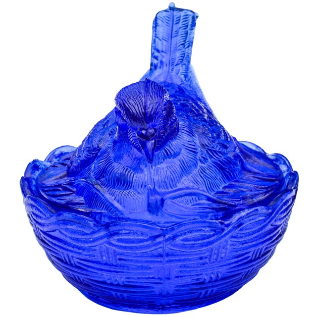 Spectacular playful midcentury heavy glass lidded bowl and centerpiece. Meticulously handblown in an elaborate playful...