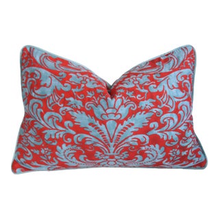 Venetian Italian Designer Mariano Fortuny Caravaggio Feather/Down Pillow For Sale