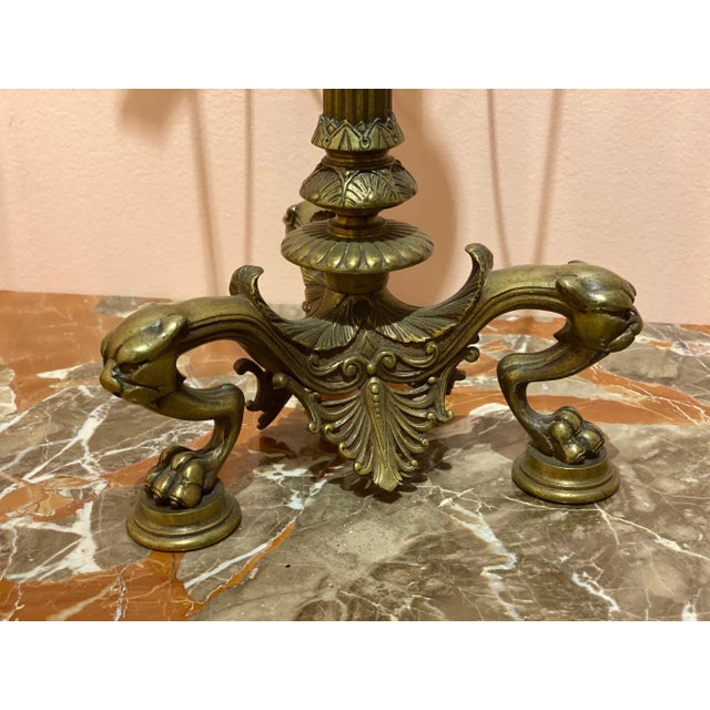 French Empire Bronze Candelabrum - a Pair For Sale In Dallas - Image 6 of 12