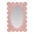 Matthew Izzo Home Lillian Pink Woven Rattan Wall Mirror For Sale