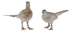 Vintage English Silver Pheasant Salt and Pepper Shakers from Asprey, 1970, Set of 2