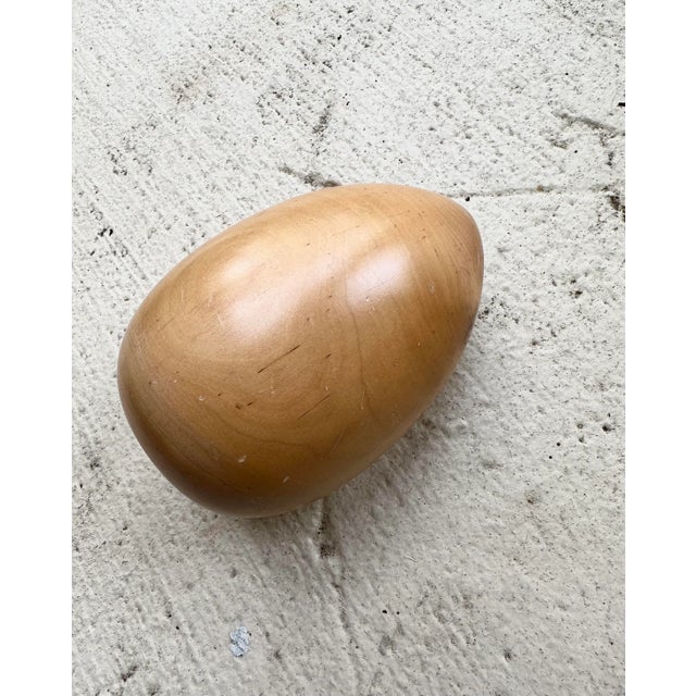 Sarreid Ltd. Vintage Wooden Egg by Sarreid For Sale - Image 4 of 4