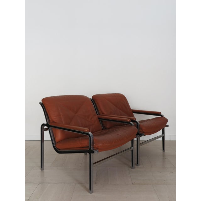 Mid-Century Modern Set of Armchairs attributed to Andre Vandenbeuck for Strassle International, Switzerland, 1960s For Sale - Image 3 of 18