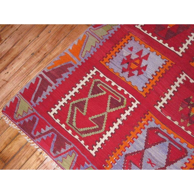 Antique Turkish Kilim For Sale - Image 9 of 10