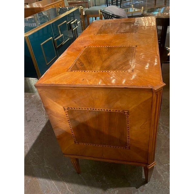 19th C. Biedermeier Walnut Inlaid Commode For Sale - Image 10 of 12