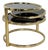 Vintage Hollywood Regency Swivel Cascade Coffee Table with Black Glass, Germany, 1970s For Sale