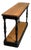 Antique Console Table in Black Lacquered Fir Wood with Turned Legs, 1890s For Sale