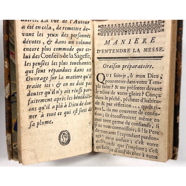 Antiquarian French Leather Prayer Book: Method for Conversing With God, 1774 For Sale - Image 12 of 18