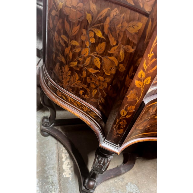 Dutch Style Marble Top Marquetry Server For Sale - Image 4 of 6
