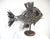 Folk Art Large Folk Art Flatware Metal Fish Sculpture For Sale - Image 3 of 8