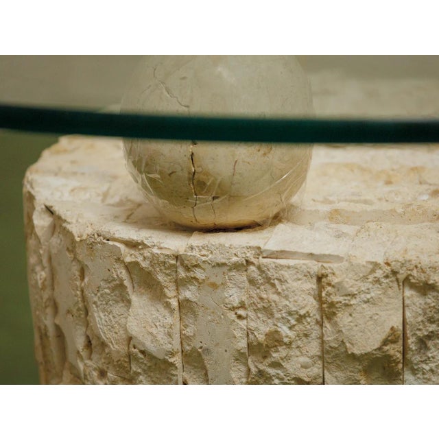 Maitland - Smith Postmodern Tessellated Mactan Stone Small Coffee Table by Magnussen Ponte 1980’s For Sale - Image 4 of 9