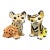 Vintage Shafford Japan Ceramic Leopard & Tiger Cub Figurines — Hand-Painted Pair — Hollywood Regency / Whimsical For Sale