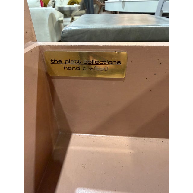 Wood The Platt Collections Handcrafted Tan Painted Design Console Table For Sale - Image 7 of 7