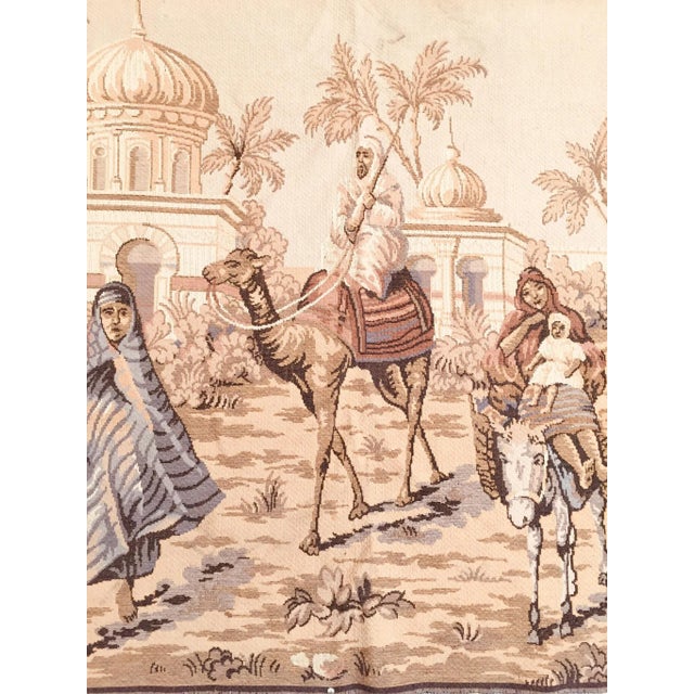 Camel 19th Century Moorish Architecture Scene Tapestry For Sale - Image 8 of 12