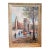 Paris Scene, Oil on Canvas in Vintage Wood Frame For Sale