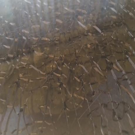 1980’s Steve Chase Crackled Glass Dining Table Top (Coral Base Included). For Sale - Image 12 of 18