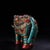 Late 20th Century Vintage Himalayan Bronze Elephant Statue With Turquoise & Gemstone Inlay For Sale - Image 5 of 9